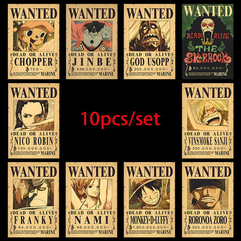 Vintage Collectible Figurines - 10 قطع ملصقات مطلوبين أنمي ون