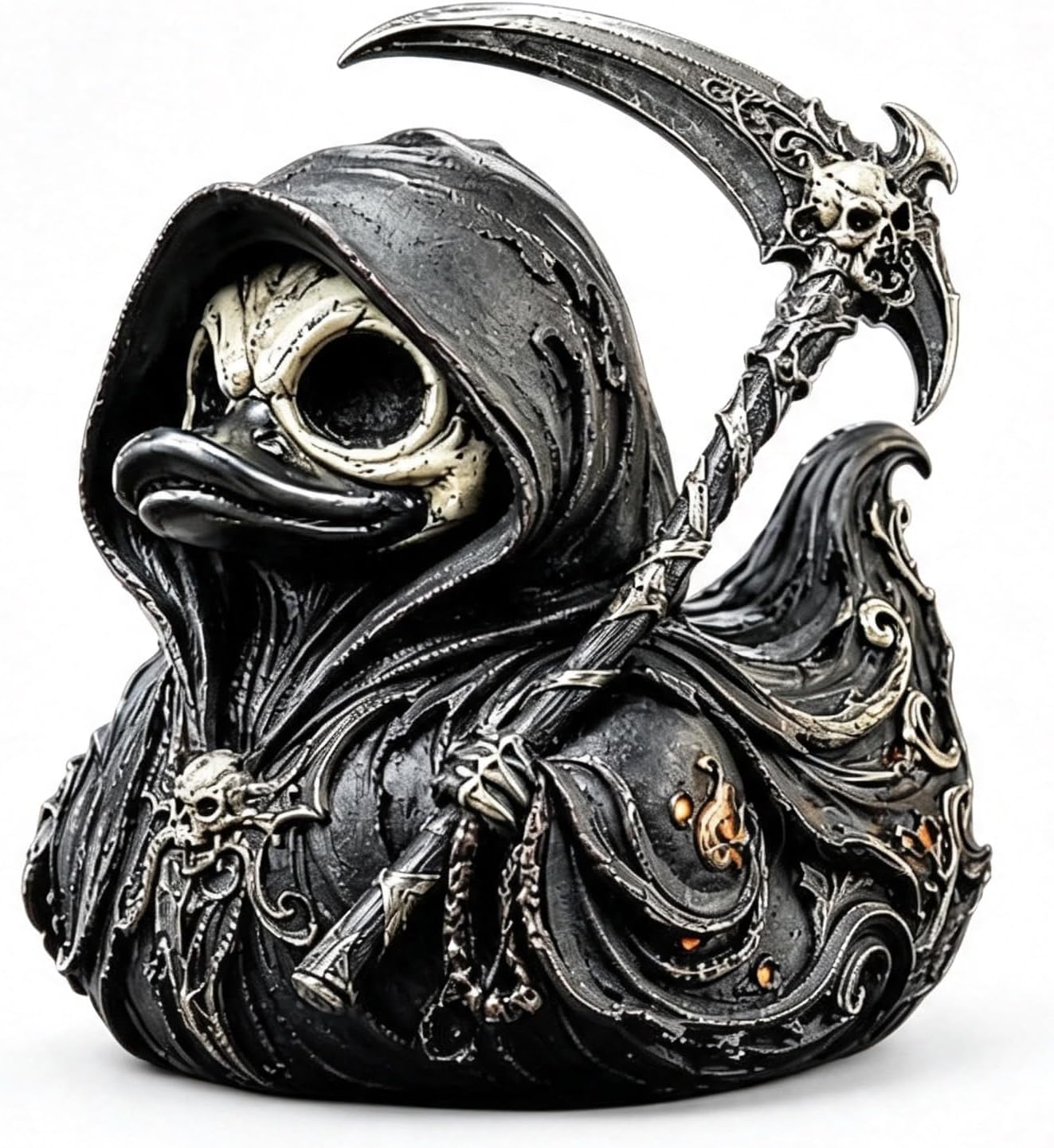 Vintage Collectible Figurines - بطة قوطية قابلة للجمع بتصميم Grim