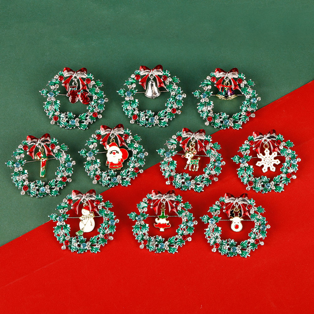 عيد الميلاد إكليل مجموعة المين - مراجعة Vintage Collectible Santa وسعره