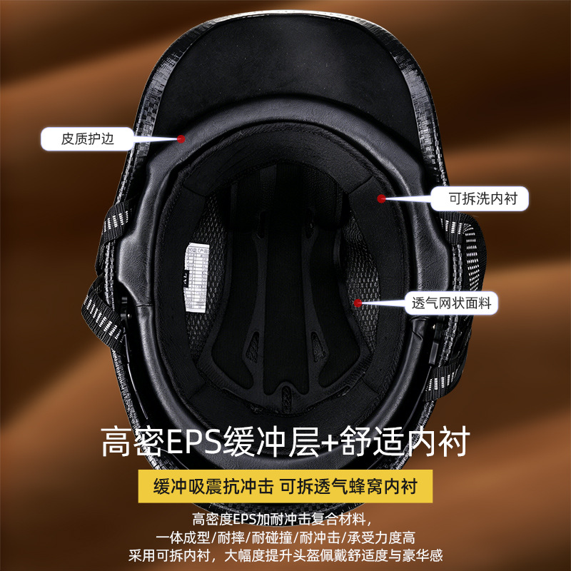 خوذات دراجات نارية رجالية بتصم - مراجعة Lens Cap Vintage وسعره