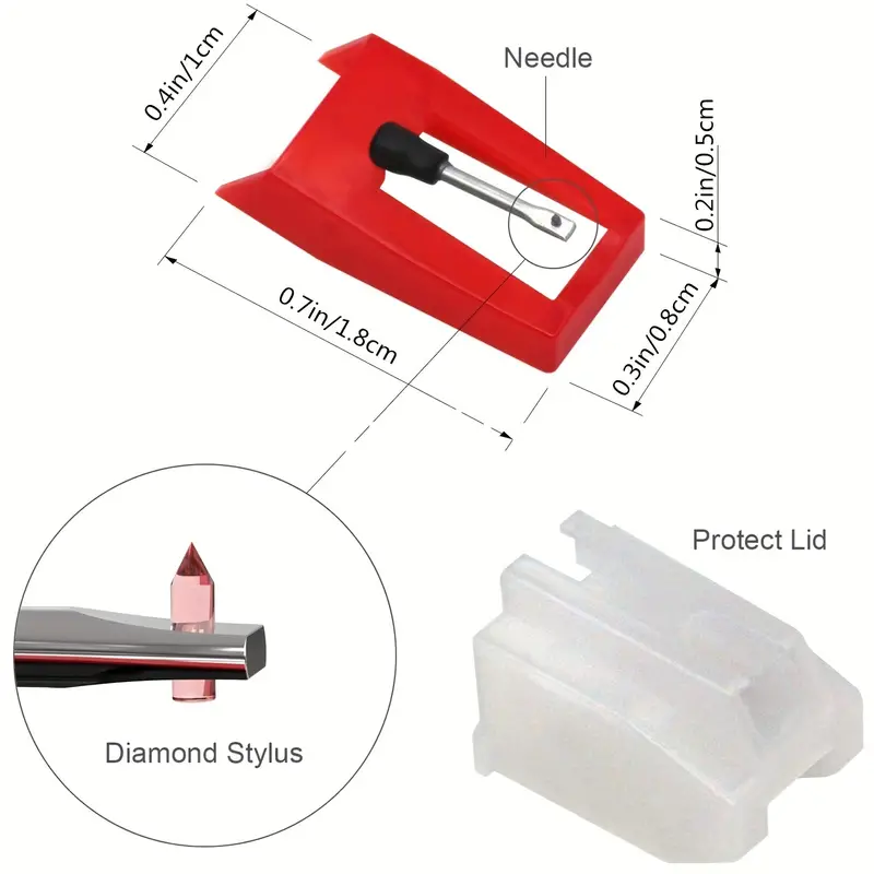 6 قطع إبر مشغل أسطوانات من الي - مراجعة Record Player Needle وسعره