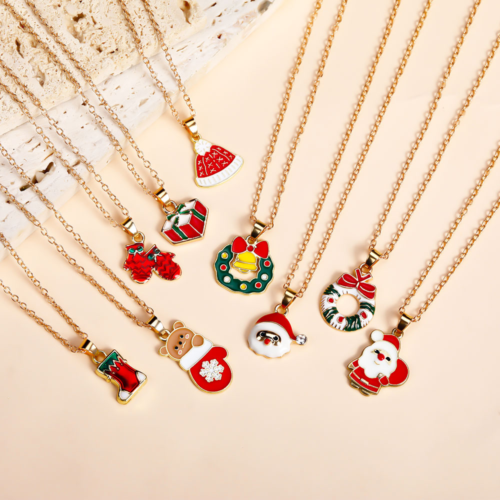 عيد الميلاد مجموعة قلادة ، الح - مراجعة Vintage Collectible Santa وسعره
